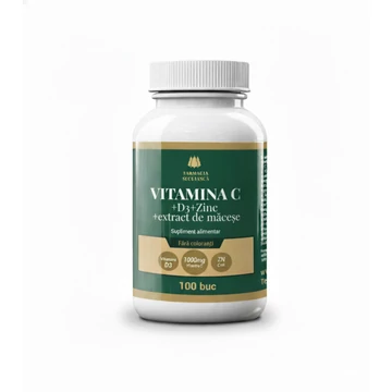 Vitamina C 1000mg + D3 + Zinc + Măceșe 100 buc
