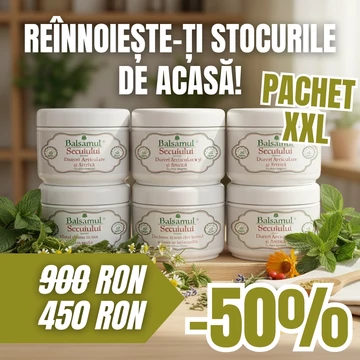 Pachet XXL cu 6× Balsamul pentru Dureri Articulare și Artrită – 48 plante medicinale