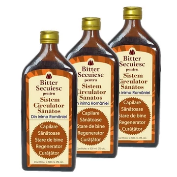 2+1 buc cadou Bitter Secuiesc pentru Sistem Circulator Sănătos - 500ml