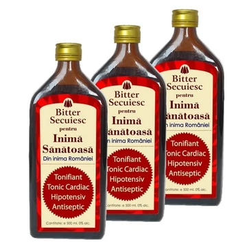 2+1 buc cadou Bitter Secuiesc pentru Inimă Sănătoasă - 500 ml