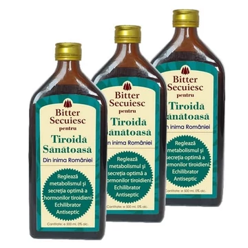 2+1 buc Cadou Bitter Secuiesc pentru Tiroidă Sănătoasă - 500ml
