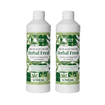 2 buc - Herbal Fresh – Apă de Gură naturală (500 ml)