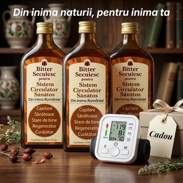 3 buc Bitter Fără Alcool pentru Sistem Circulator Sănătos (Cadou: tensiometru digital)