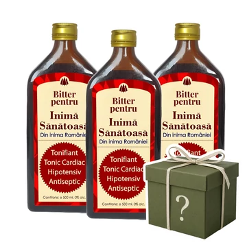 3 buc cadou Bitter Fără Alcool pentru Inimă Sănătoasă și CADOU SURPRIZĂ INCLUS