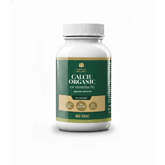 Calciu Organic + Vitamina D3 – 60 comprimate