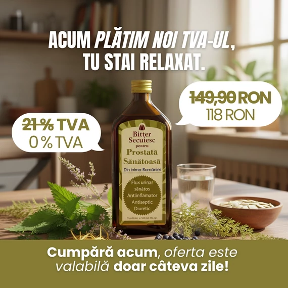 0% TVA - Bitter Secuiesc pentru Prostată Sănătoasă - 500ml