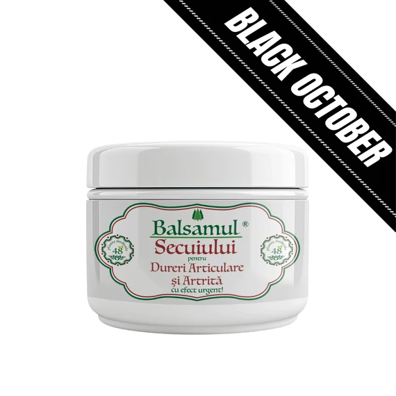 Black October - Balsamul Secuiesc pentru Dureri Articulare ș Artrită cu 48 plante medicinale 250ml
