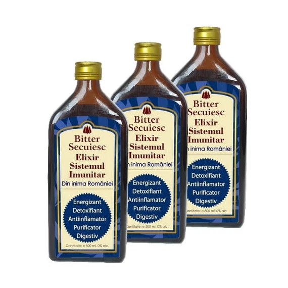 2+1 buc cadou Bitter Fără Alcool Elixir Sistemul Imunitar 500ml