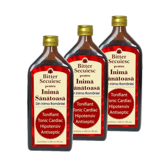 2+1 buc cadou Bitter Secuiesc pentru Inimă Sănătoasă - 500 ml