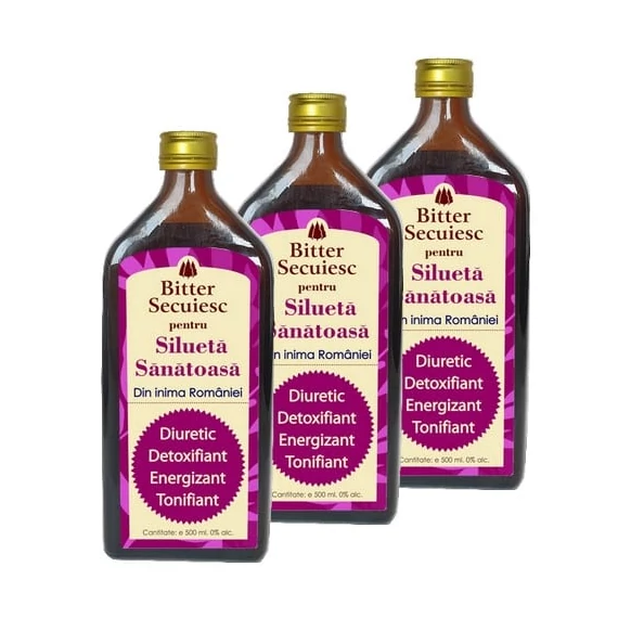 2+1 buc cadou Bitter Fără Alcool pentru Siluetă Sănătoasă - 500ml