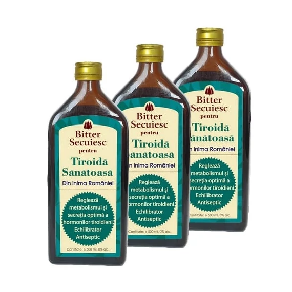 2+1 buc Cadou Bitter Secuiesc pentru Tiroidă Sănătoasă - 500ml