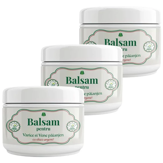 3 buc Balsamul pentru Varice și Vene paianjen cu 20 plante medicinale 250ml