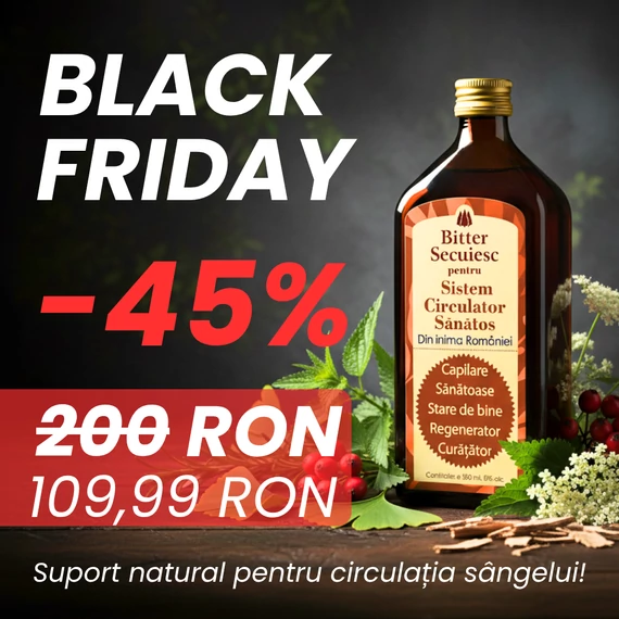 Black Friday 45% - Bitter Secuiesc pentru Sistem Circulator Sănătos - 500ml