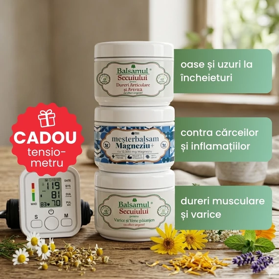 Pachet creme naturale antiinflamatoare  + tensiometru cadou!