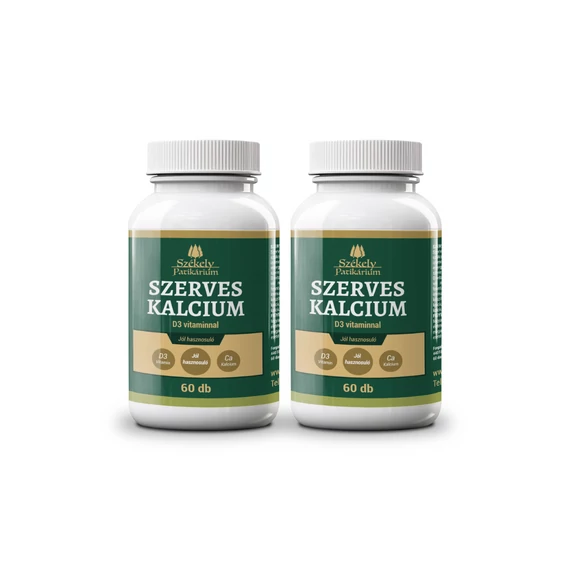 2 buc Calciu Organic. Calciu bine absorbit 350 mg + Vitamina D3 - 60 buc