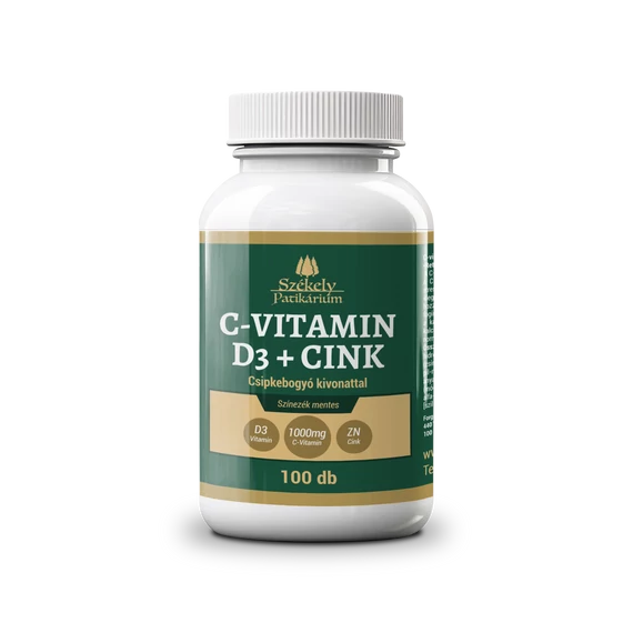 Bitter Secuiesc Vitamina C 1000mg + D3 + Zinc + Măceșe 100 buc