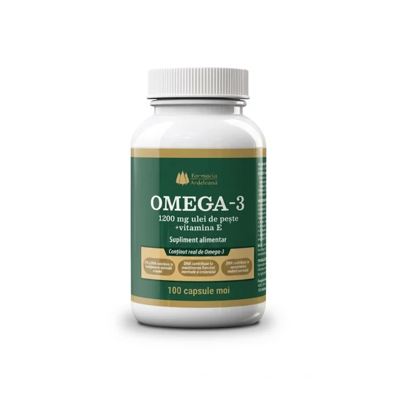 Ulei de Pește Omega-3 1200 mg + Vitamina E